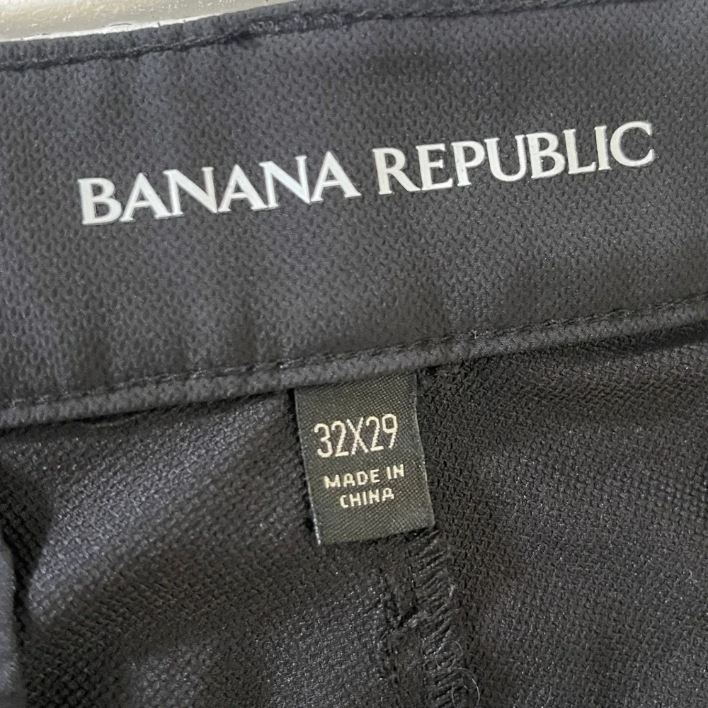 Banana Republic Mens Pants Black Performance Chino 32x29